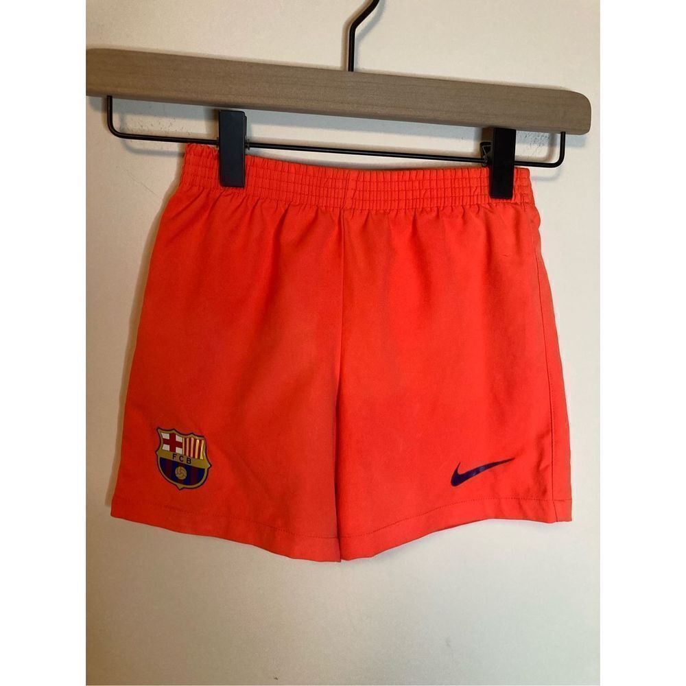 Nike Shorts Unisex Kids XS FCB Barcelona Soccer Orange
